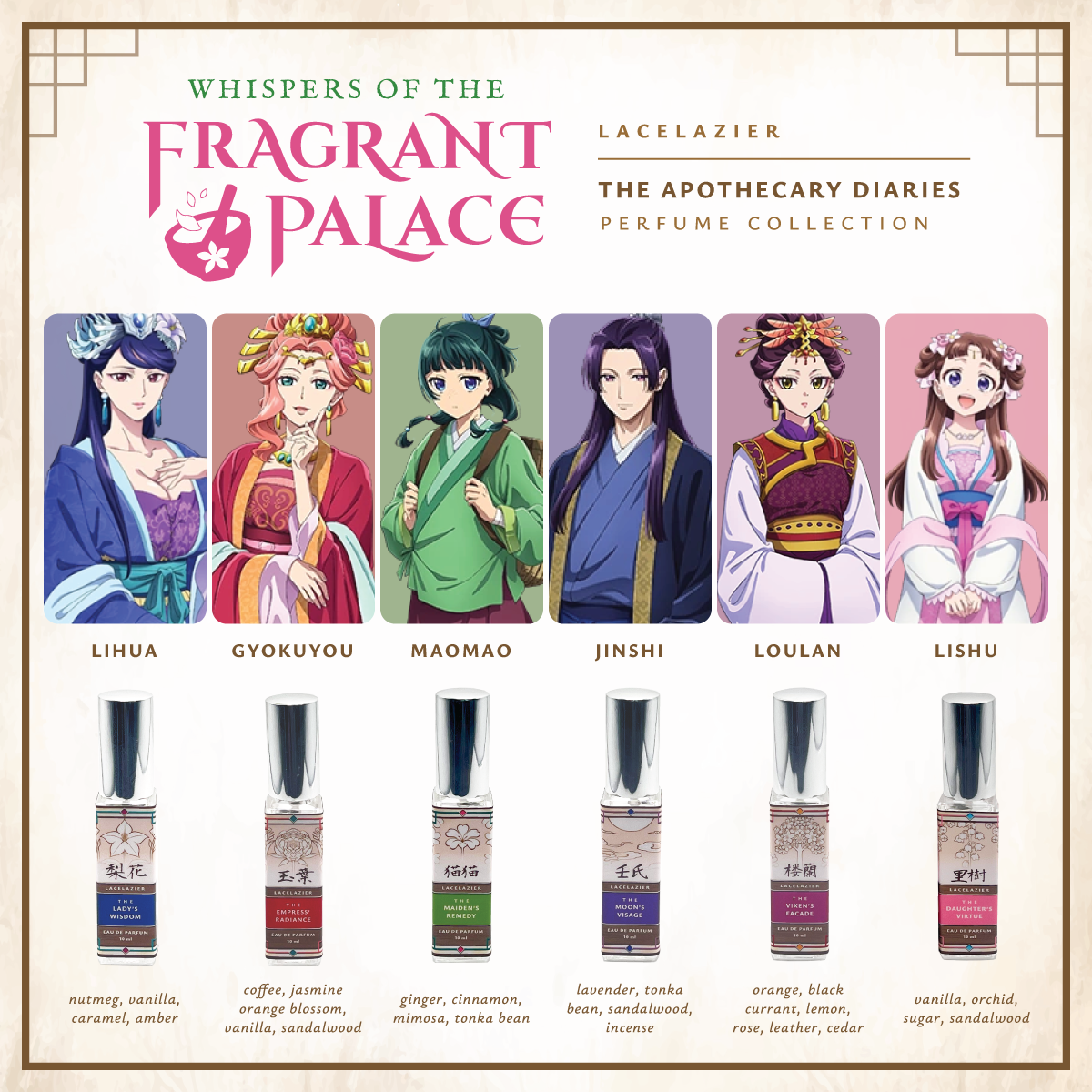 Apothecary Diaries ✦ "Whispers of the Fragrant Palace" Perfume Collection