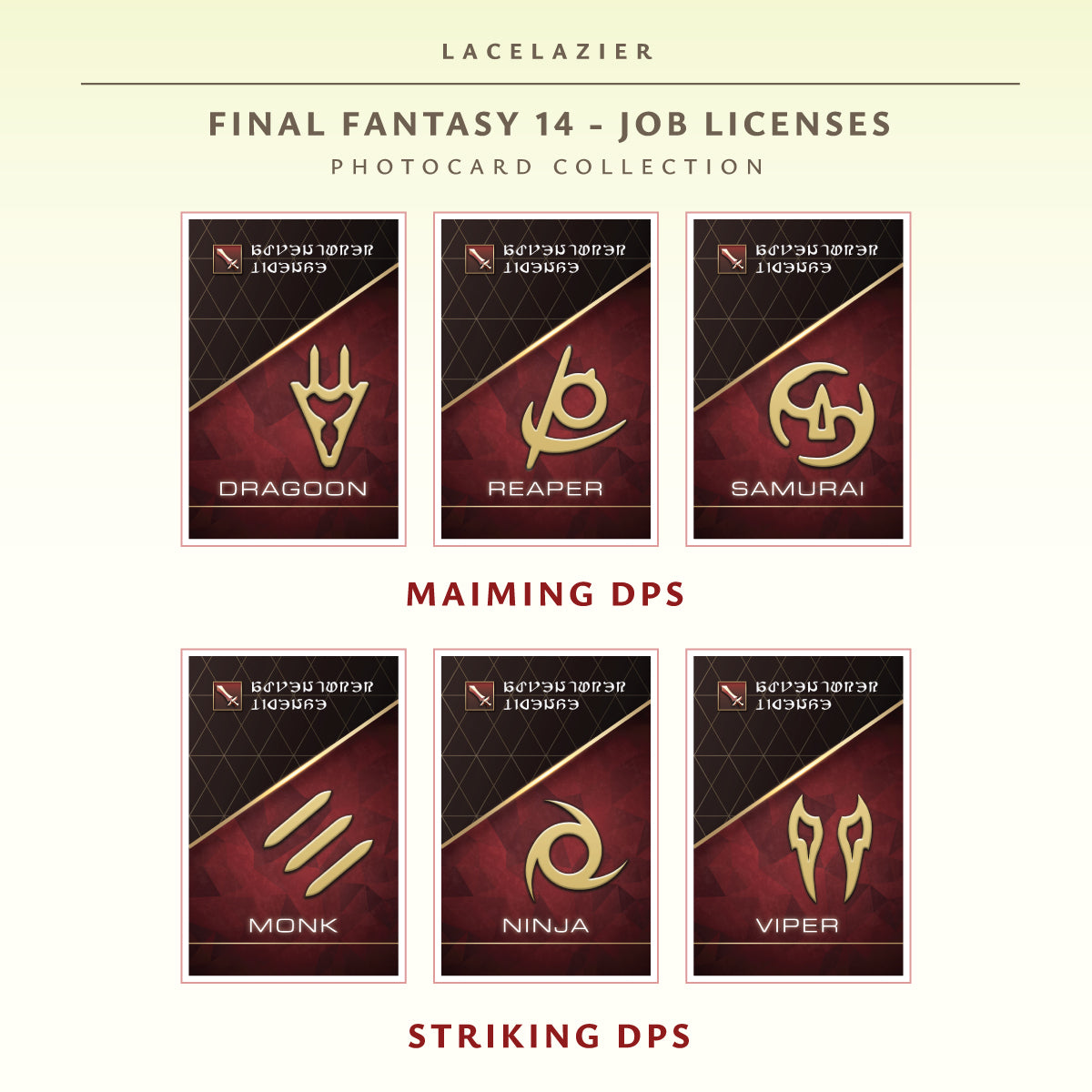 Final Fantasy 14 ✦ Adventurer License Photocards