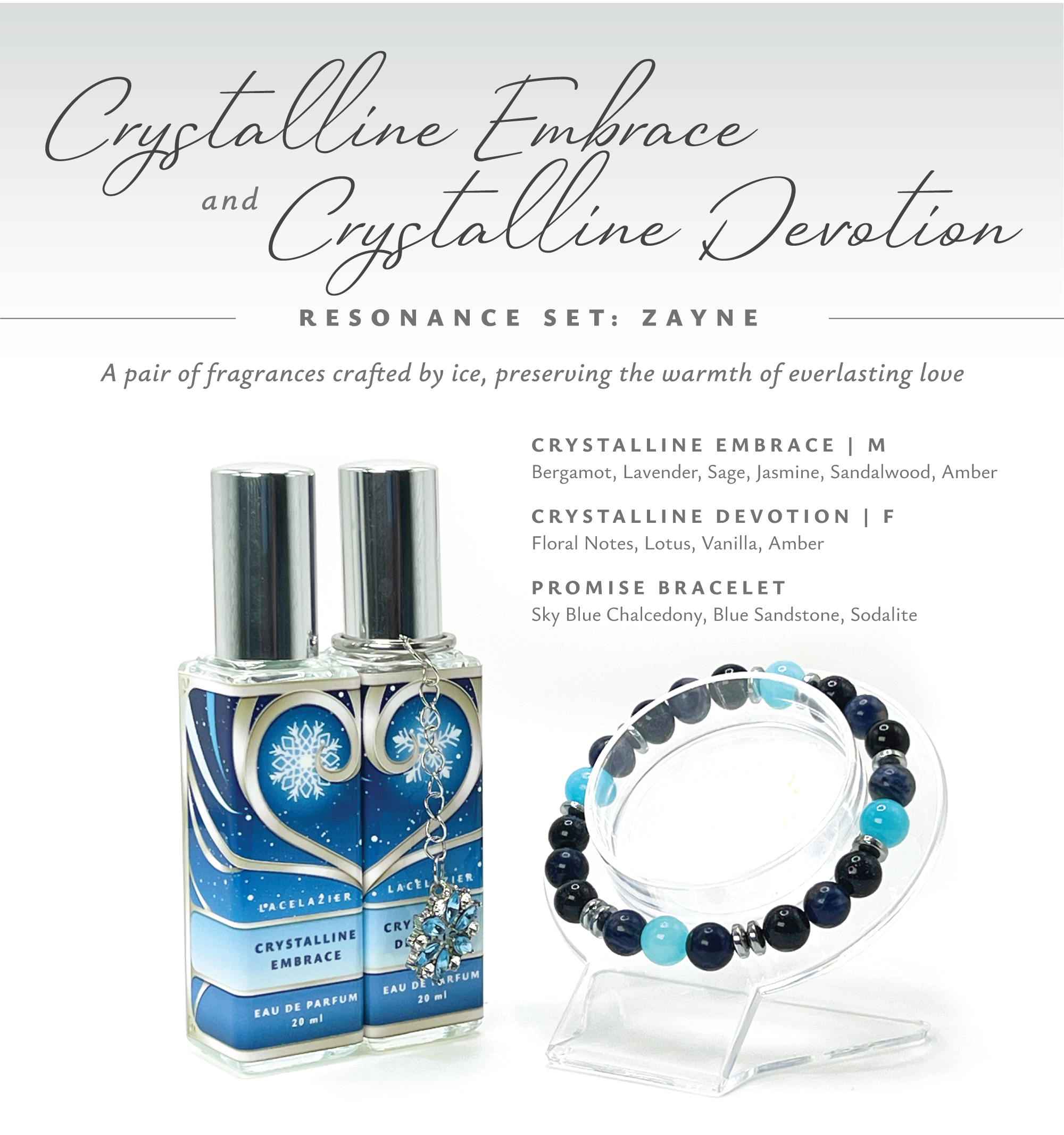Love and Deepspace ✦ "Crystalline Dream" Resonance Perfume Set: Zayne
