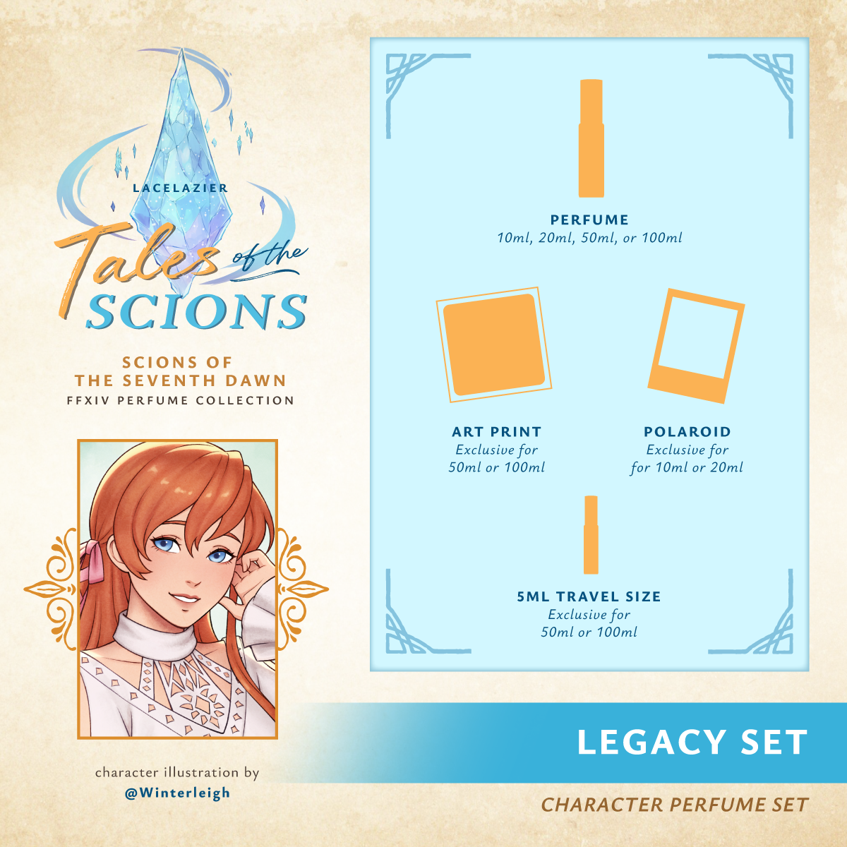 Final Fantasy 14 ✦ "Tales of the Scions" Legacy Character Perfume Set