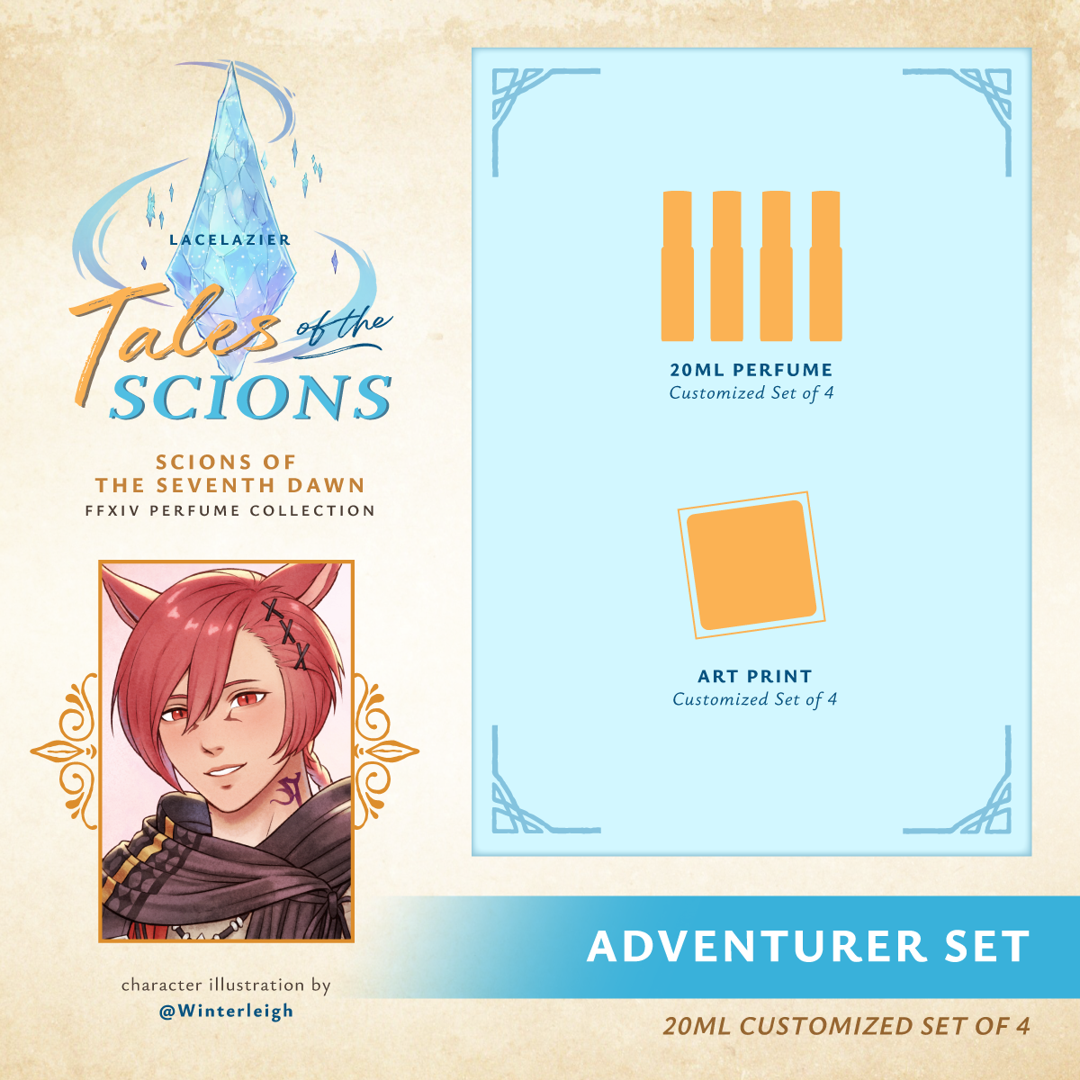 Final Fantasy 14 ✦ "Tales of the Scions" Adventurer 20ml Custom Set of 4