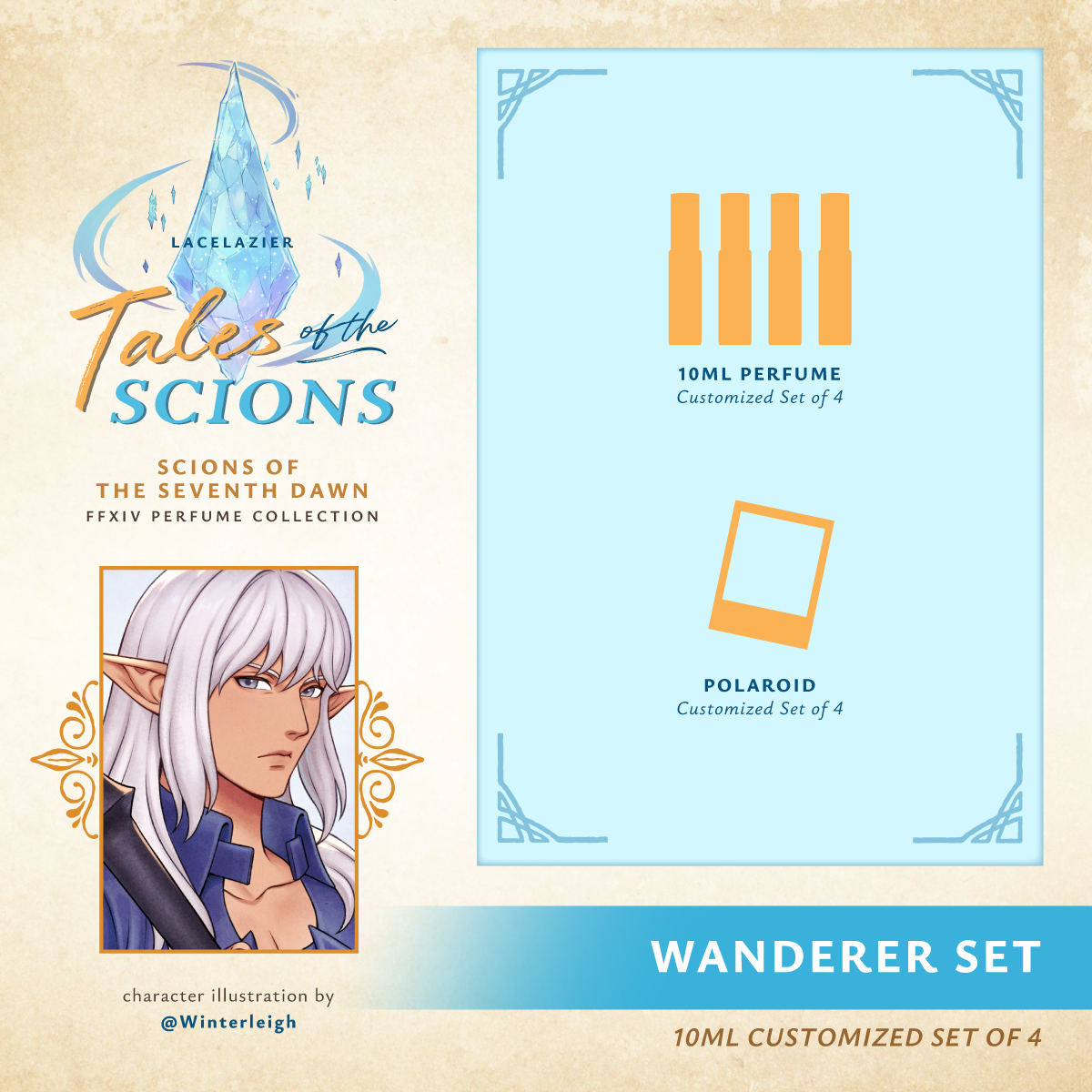 Final Fantasy 14 ✦ "Tales of the Scions" Wanderer Custom 10ml Set of 4