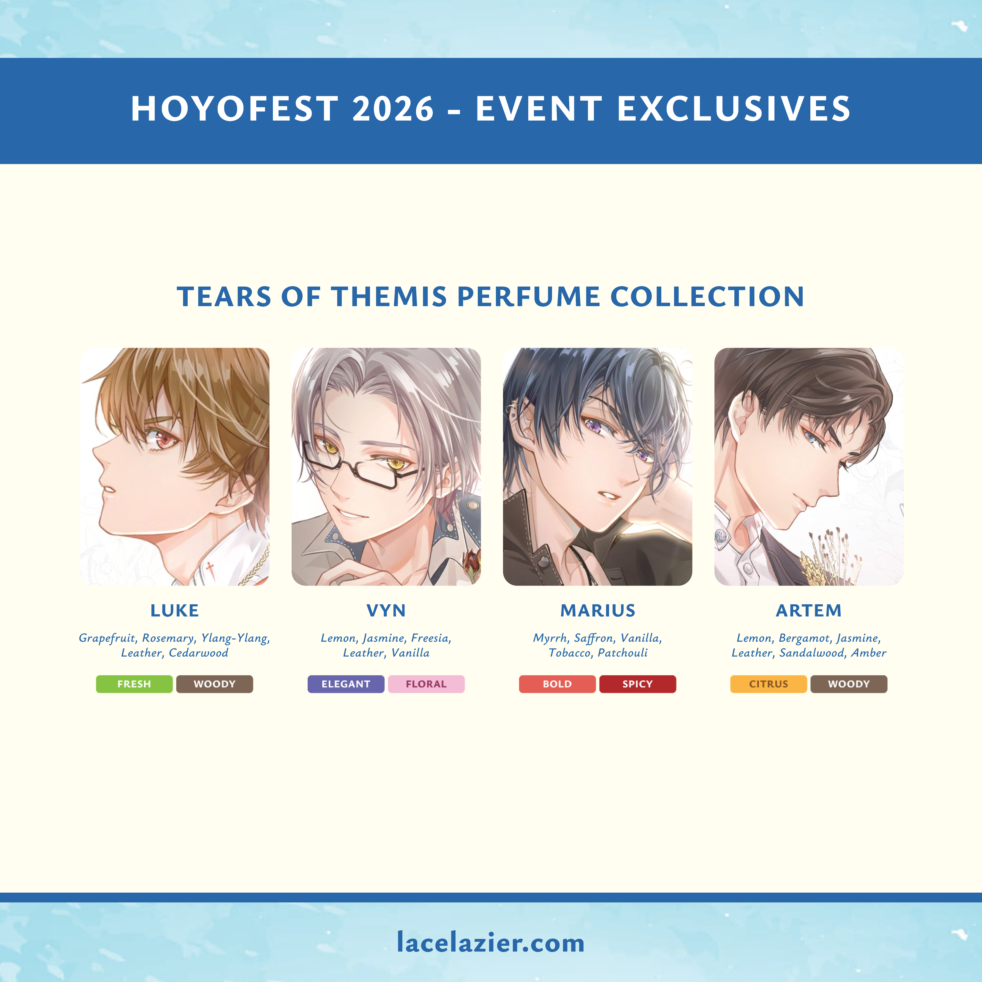 HoyoFest 2026 - Tears of Themis Perfume Collection